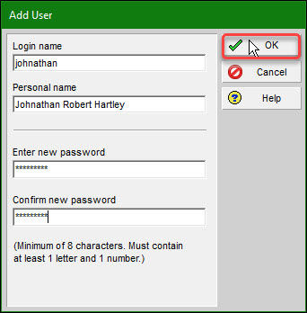 Creating a New Login